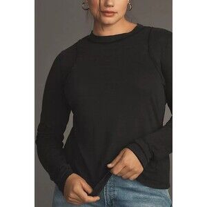 Anthropologie Pilcro Reconstructed Racer Tee Tunic Top Long Sleeve XXS 280994